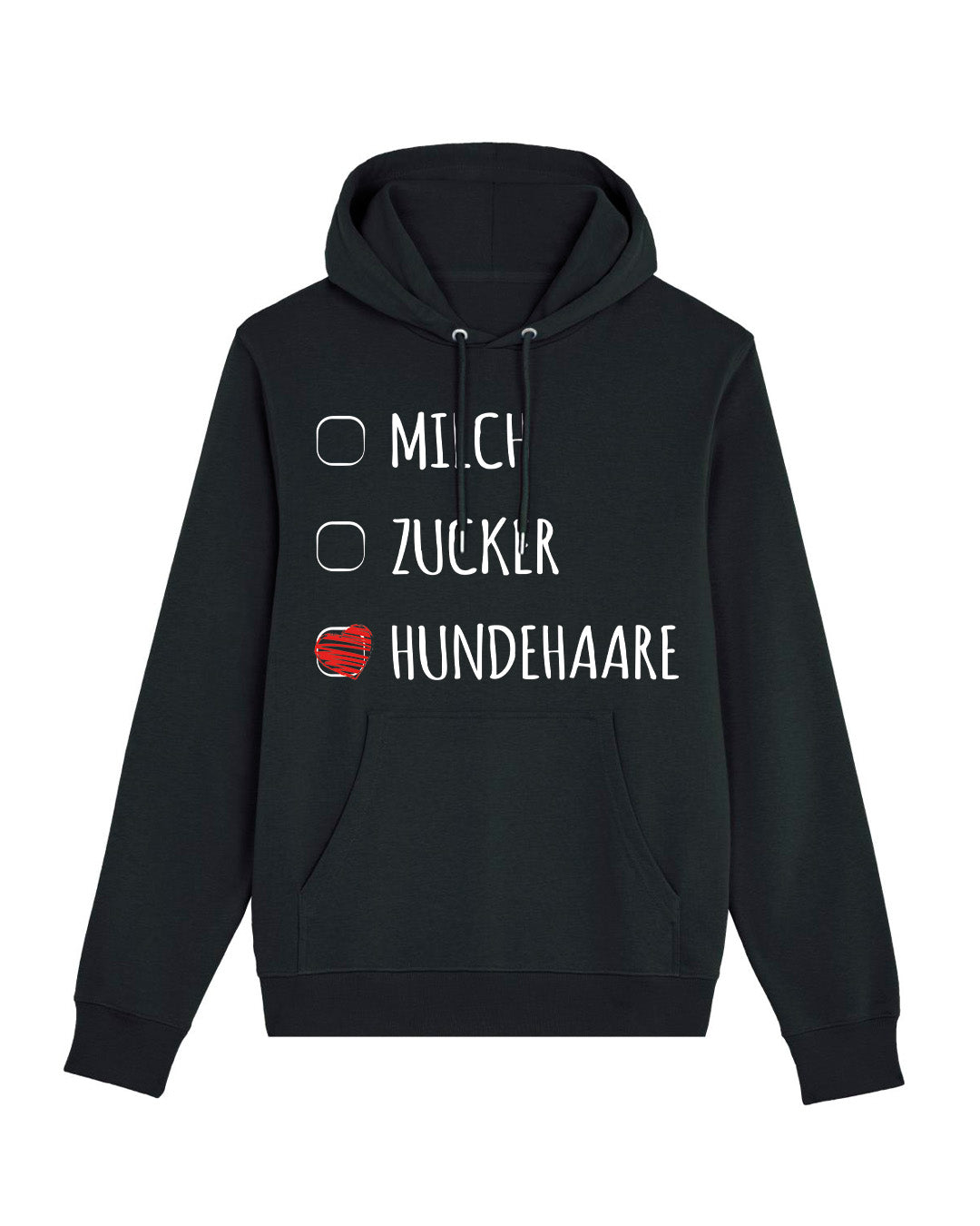 Hoodie "Milch, Zucker, Hundehaare"